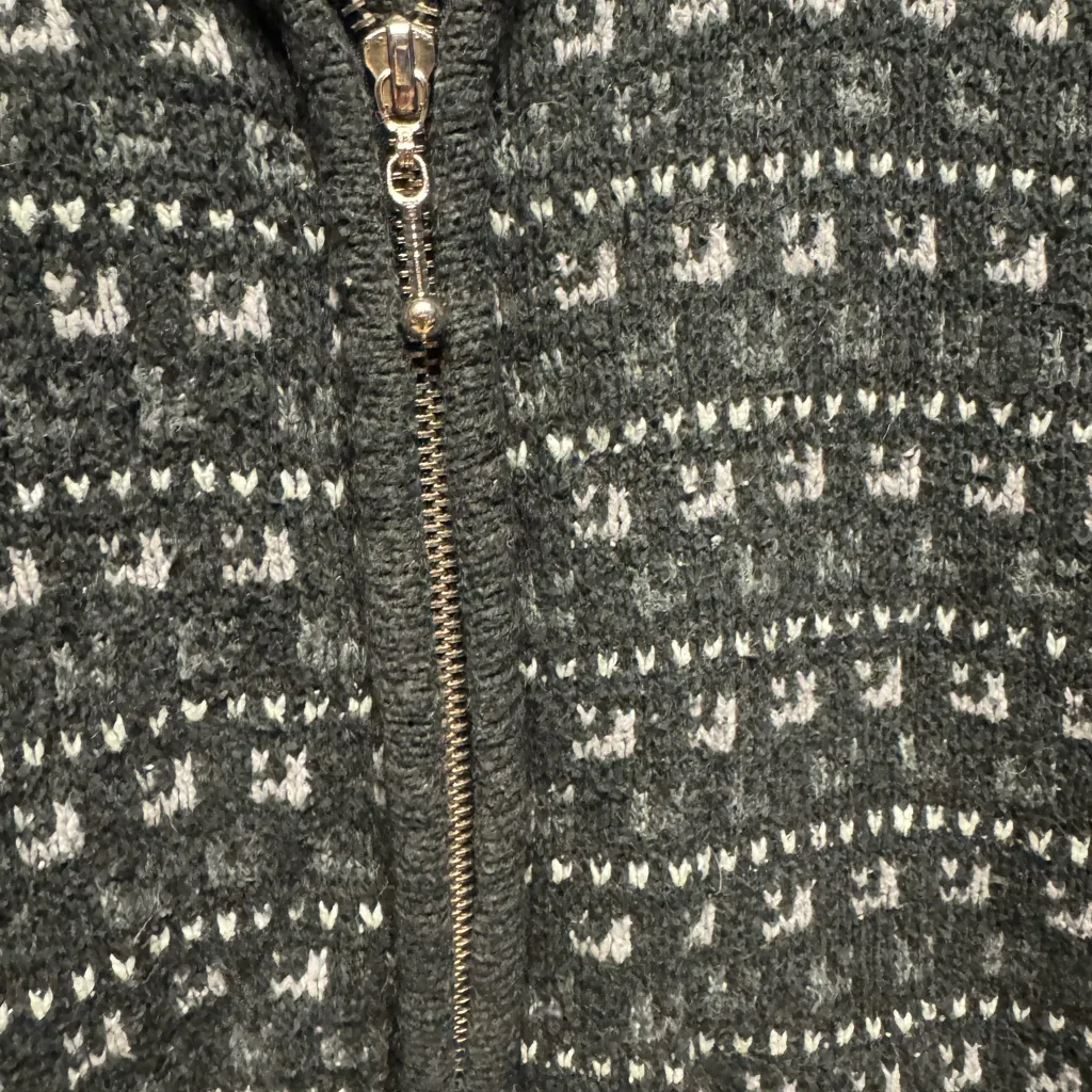 RAFAEL Black and White Textured Knit Gray Size L - Image 3