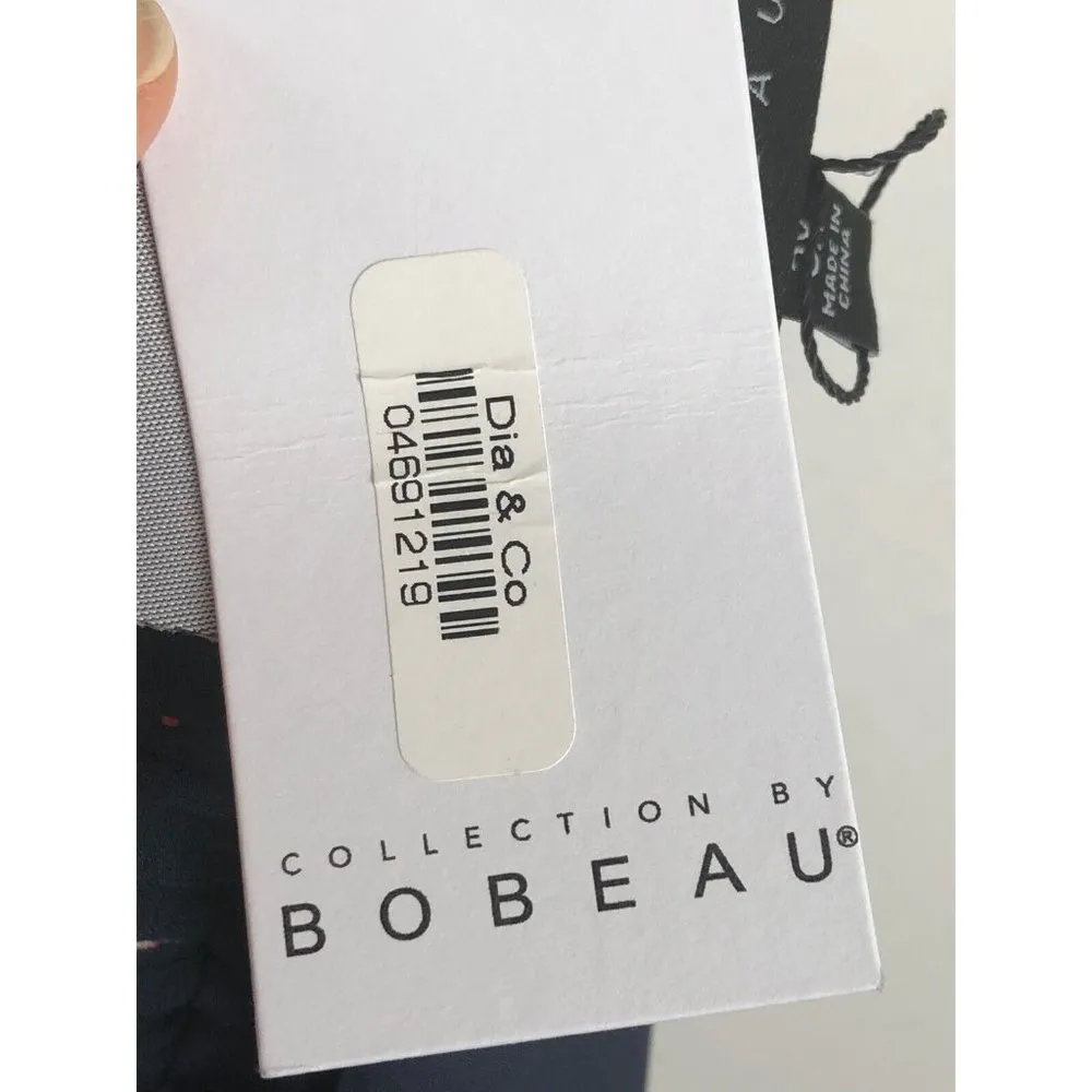 New Collection by Bobeau Floral Print Curvy Skirt Womens Plus 3X Navy Ditsy NWT - Image 7