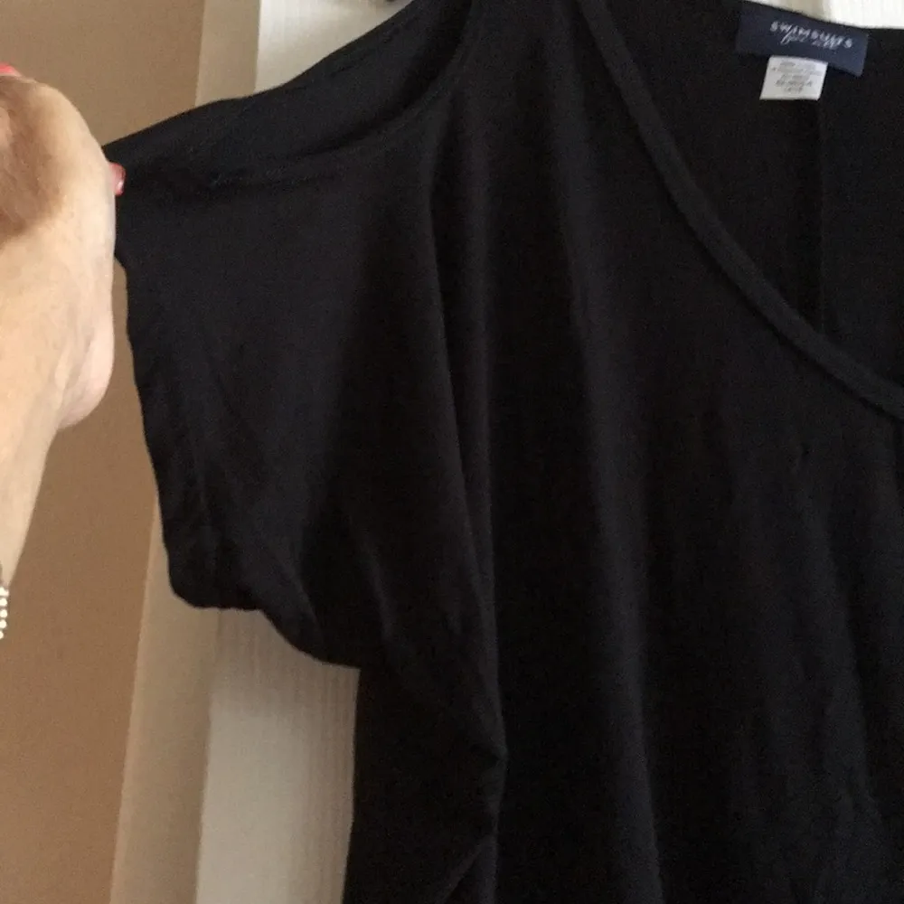 NWT Black Cold Shoulder Comfy Tunic Coverup SWIMSUITS FOR ALL Size XL - Image 4