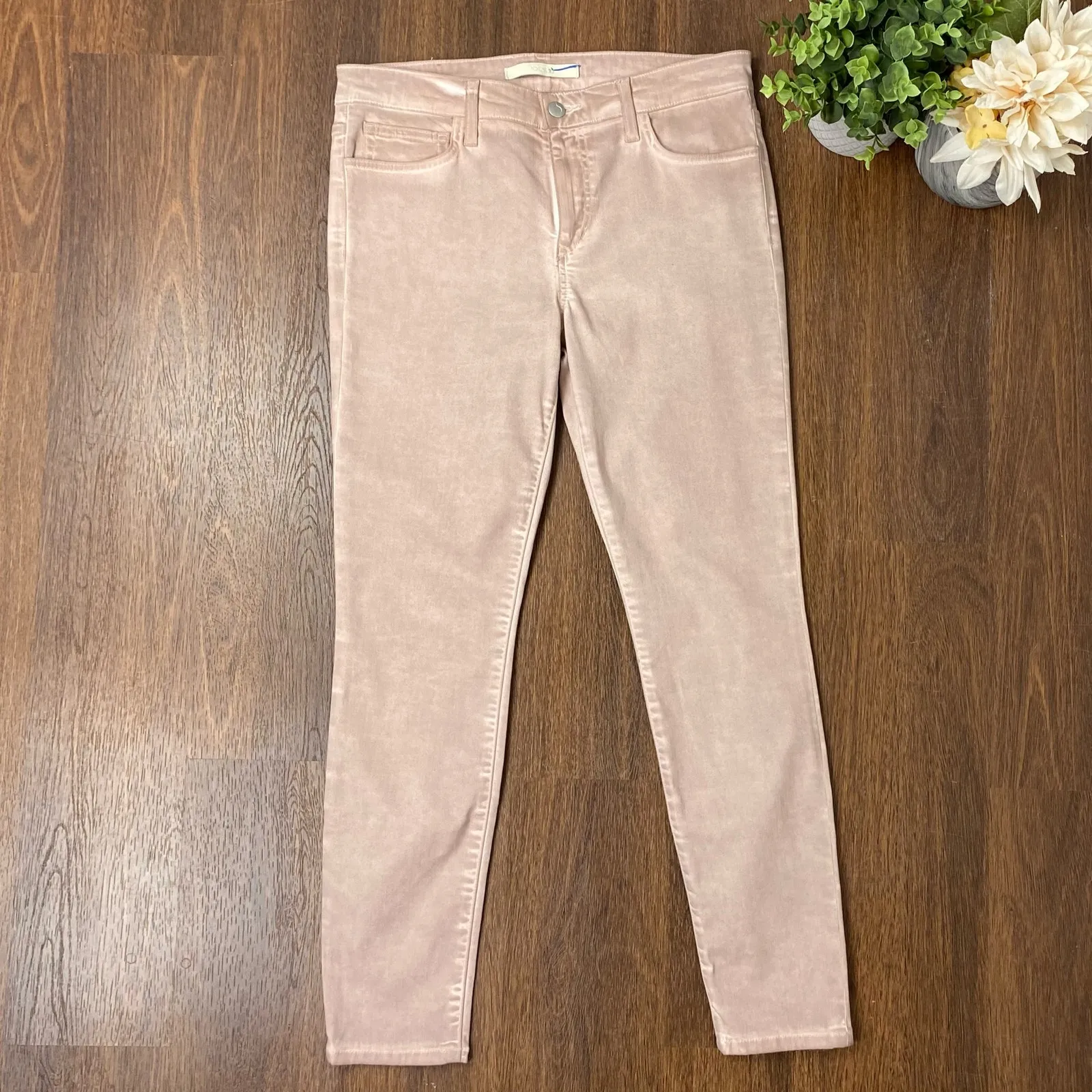 Joe’s Jeans Blush Nude Coated The High Water Skinny Jeans Sz 31 NWT - Image 3