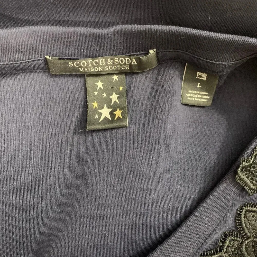 Scotch &‎ Soda Navy Floral Applique Shift Dress - Image 8