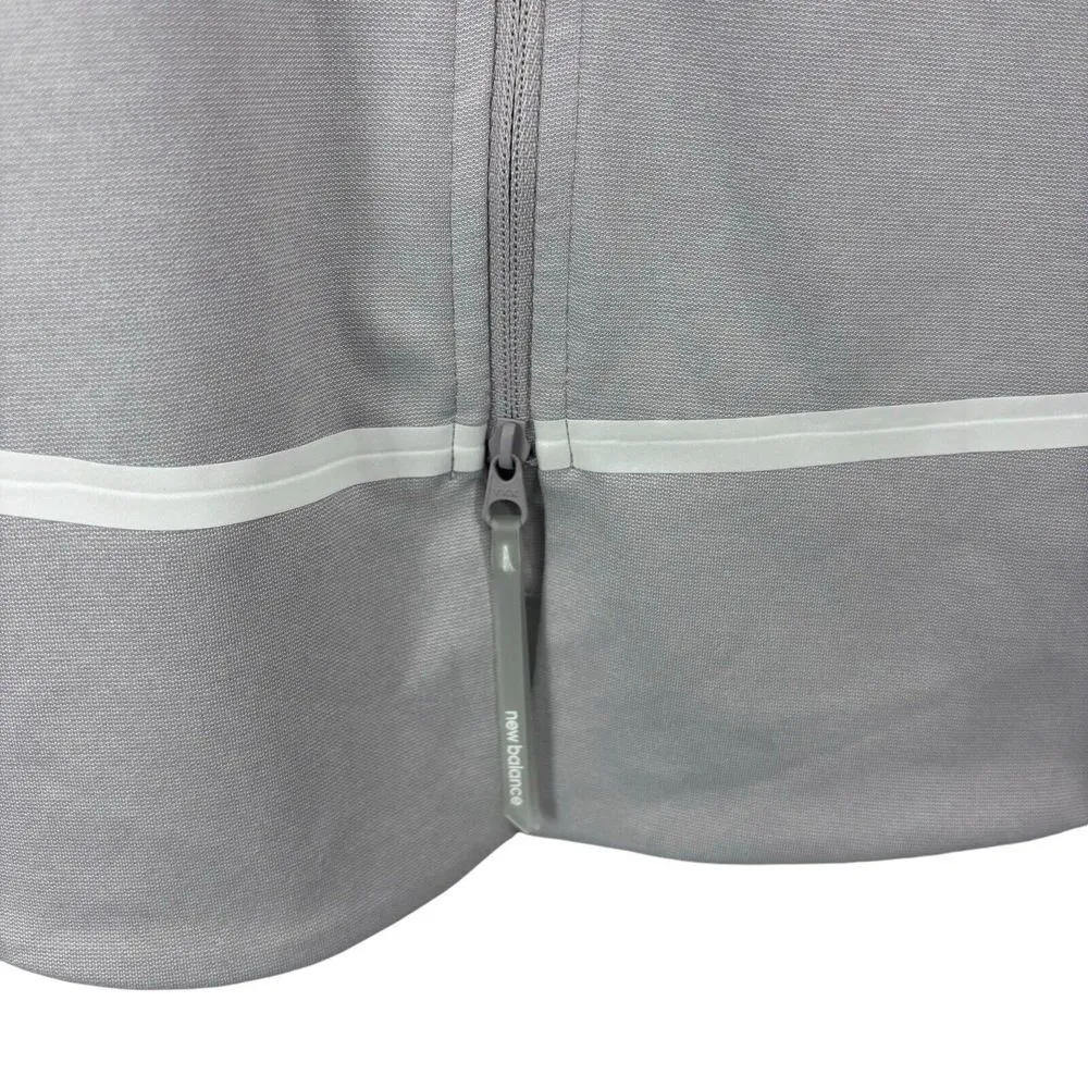 New Balance Travel Hoodie Womens Gray Full Back Zip Outdoor Sport Stretch Size L - Image 7