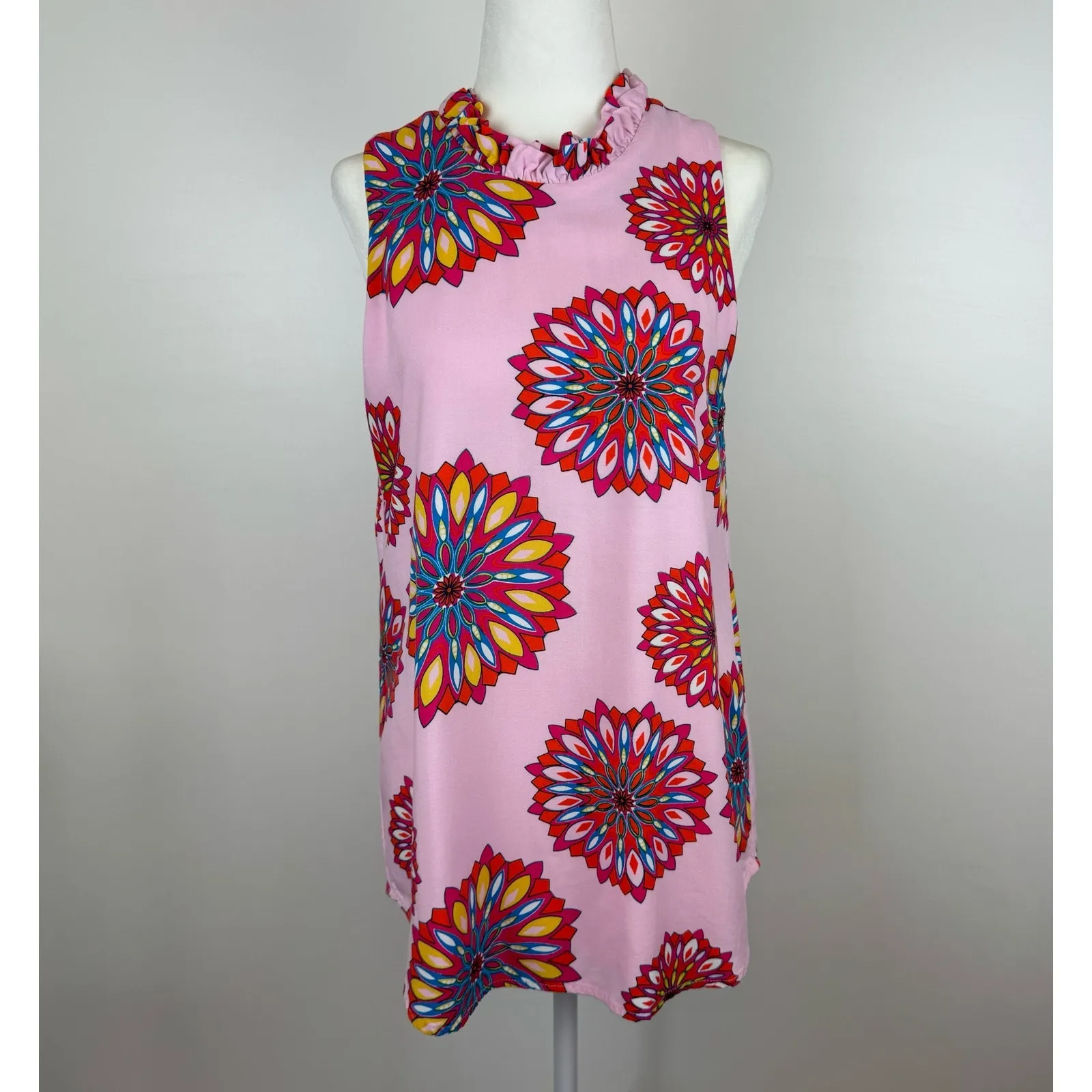 Gibsonlook x Hi Sugarplum Cavallo Top in Pink Floral Medallion Sz M | Multicolor Size M - Image 2