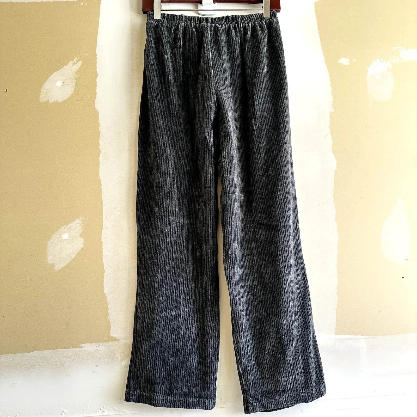 Crazy Horse by Liz Claiborne High Waist Wide Pants Printed Cotton Gray MP 26x29 - Image 6