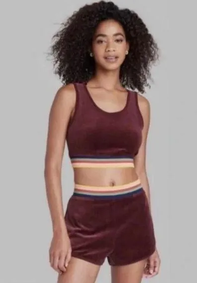 Women's Velour Cropped Tank Top -  - Size XS - NWT - Image 2