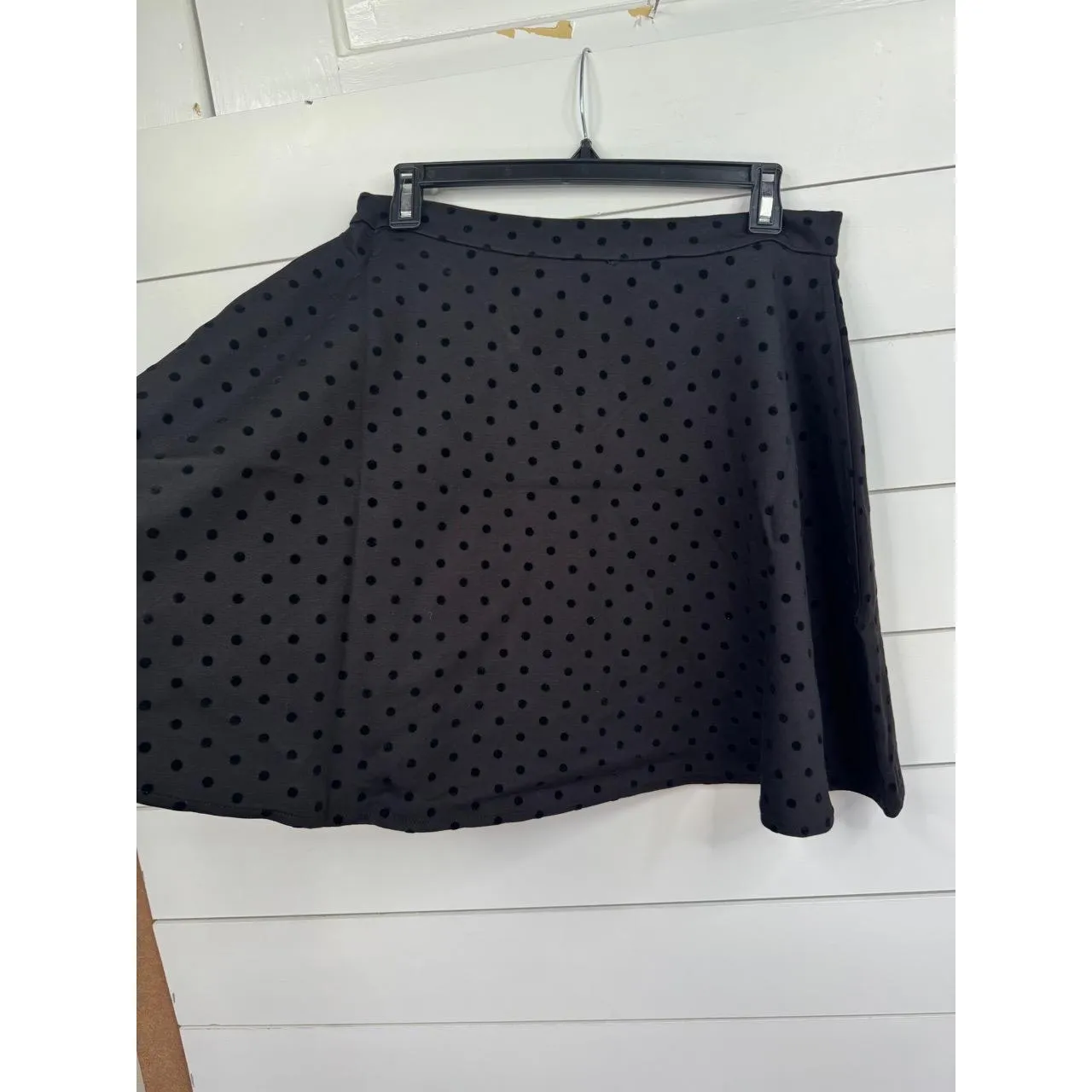 Philosophy Skirt Womens Size 6 Black A-Line Textured Dot Print Classic Short - Image 6