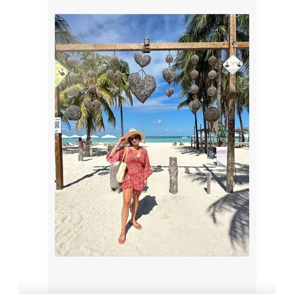 Iro Floral Print Lightweight Romper Red Womens Size FR 36 US 4 - Image 2