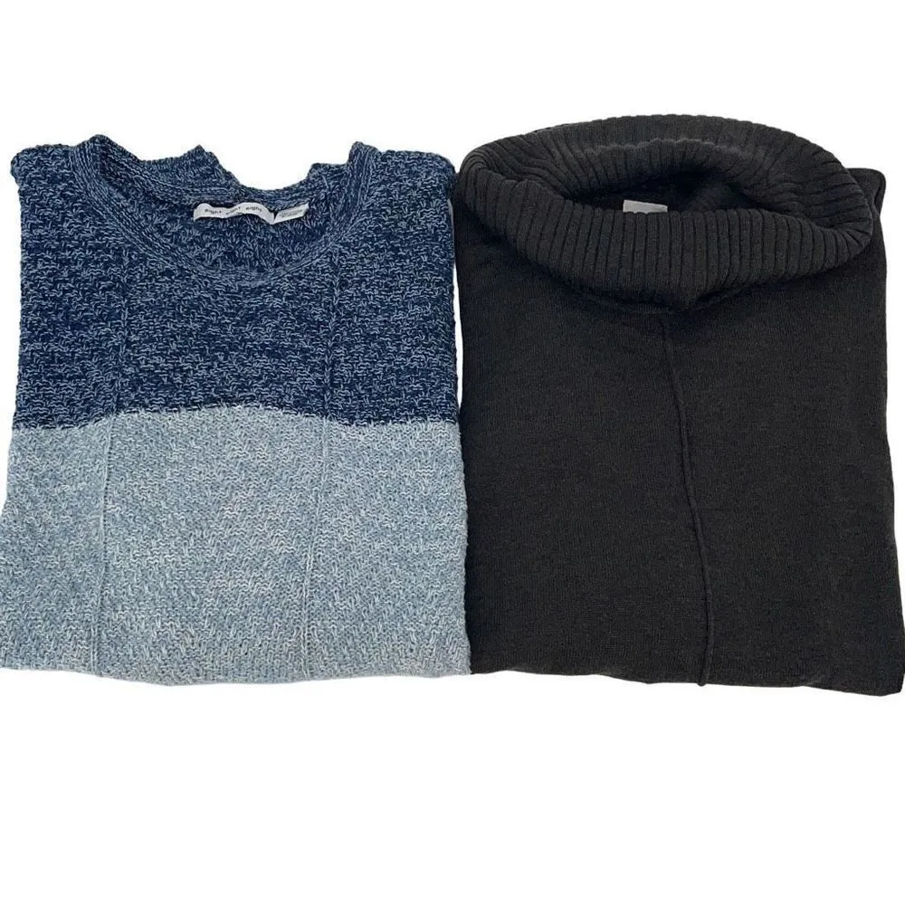 Eight Eight Eight / Cupio Womens Pullover Sweater Bundle Of 2 Charcoal Blue Size - Image 3