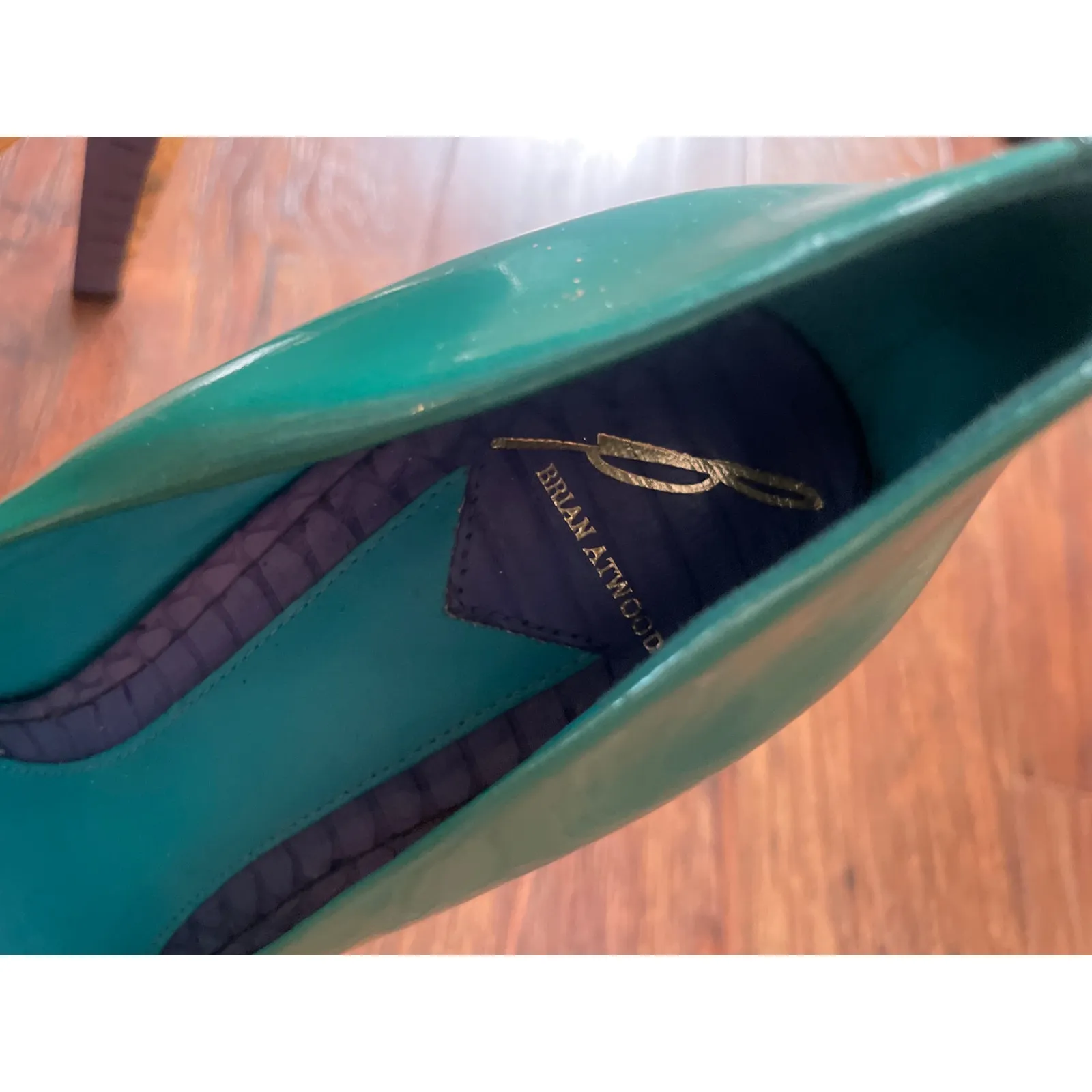 BRIAN ATWOOD Leonida Mix Media Platform Heel Pumps Shoes UNIQUE FUNKY 80s SIze 6 - Image 3