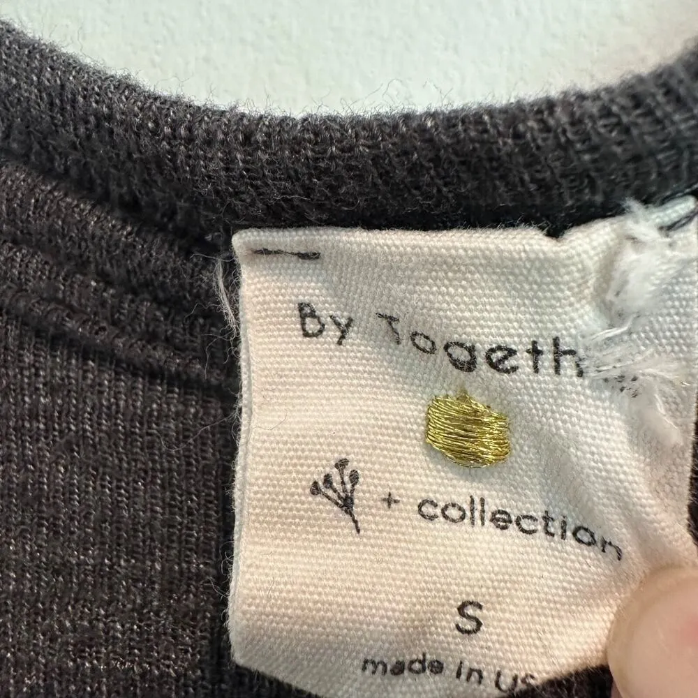 By Together Jumpsuit Romper Gray Size Small Sleeveless Drawstring Jogger Pocket - Image 5