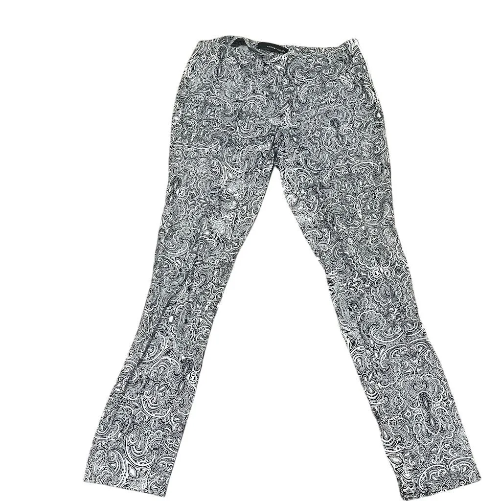 Amanda + Chelsea Women's Paisley Print Dress Pants Size 2 Black - Image 8