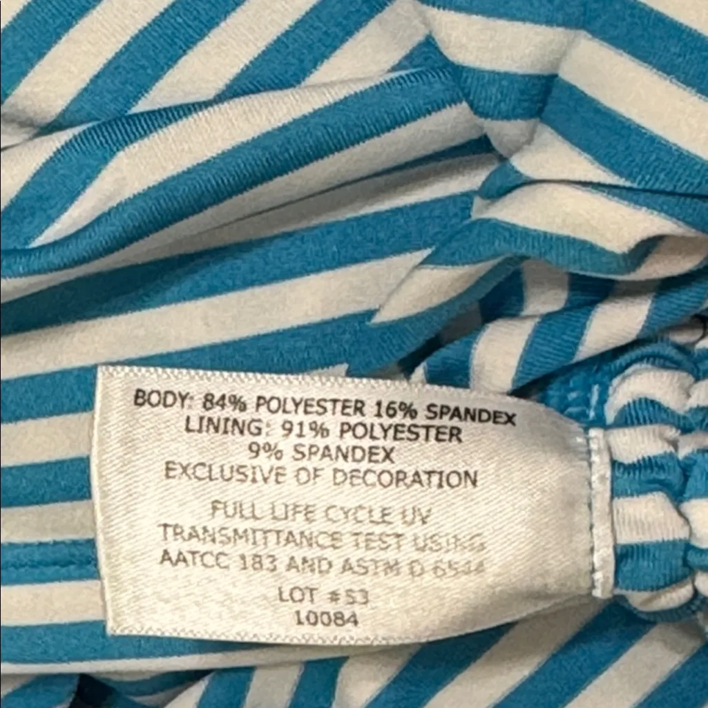 Coolibar Blue/White Striped UV Protection Top/Tee - Image 10