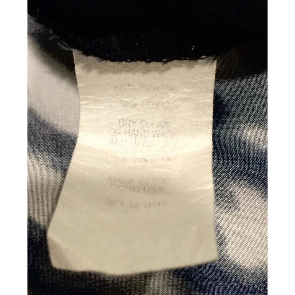 SHOW ME YOUR MUMU Size Small Tie Dye Black White Bell Sleeves V-Neck Tunic Top - Image 8