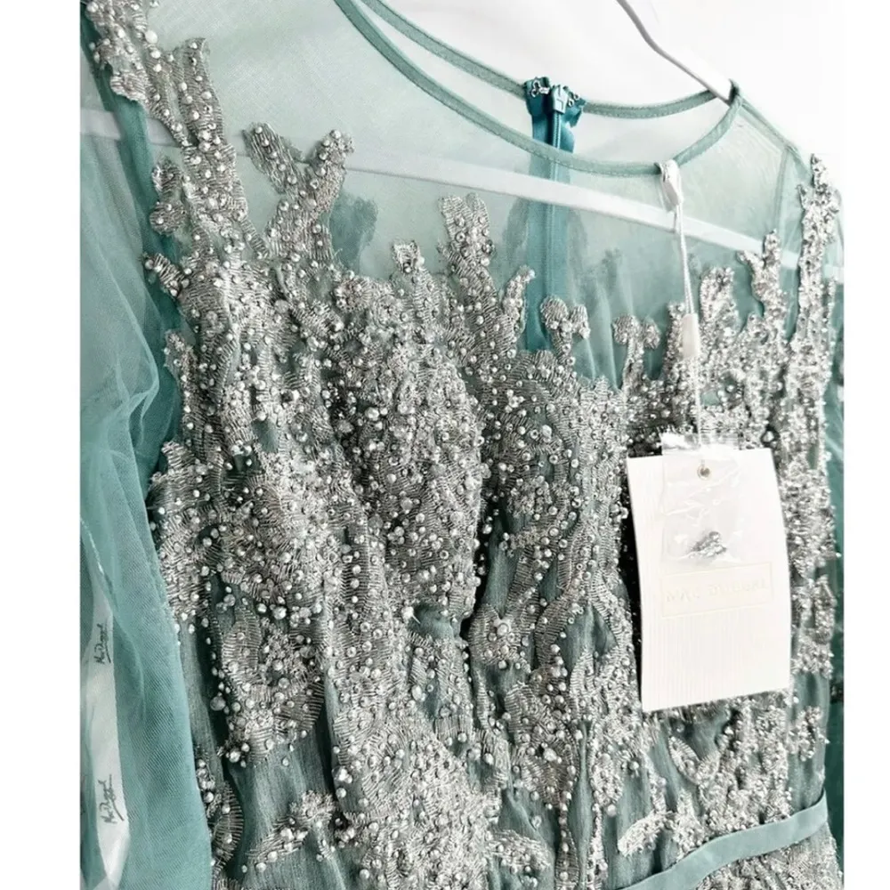 Mac Duggal Long Sleeve Formal Tea Length Dress NWT. SIZE 16. - Image 6