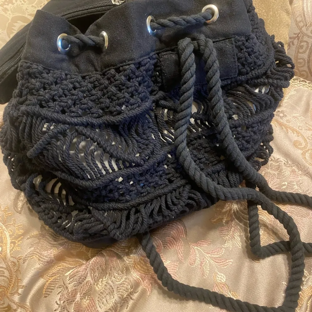 🛍NEW WITHOUT TAGS CROCHET HOBO BLACK BAG🛍 - Image 2