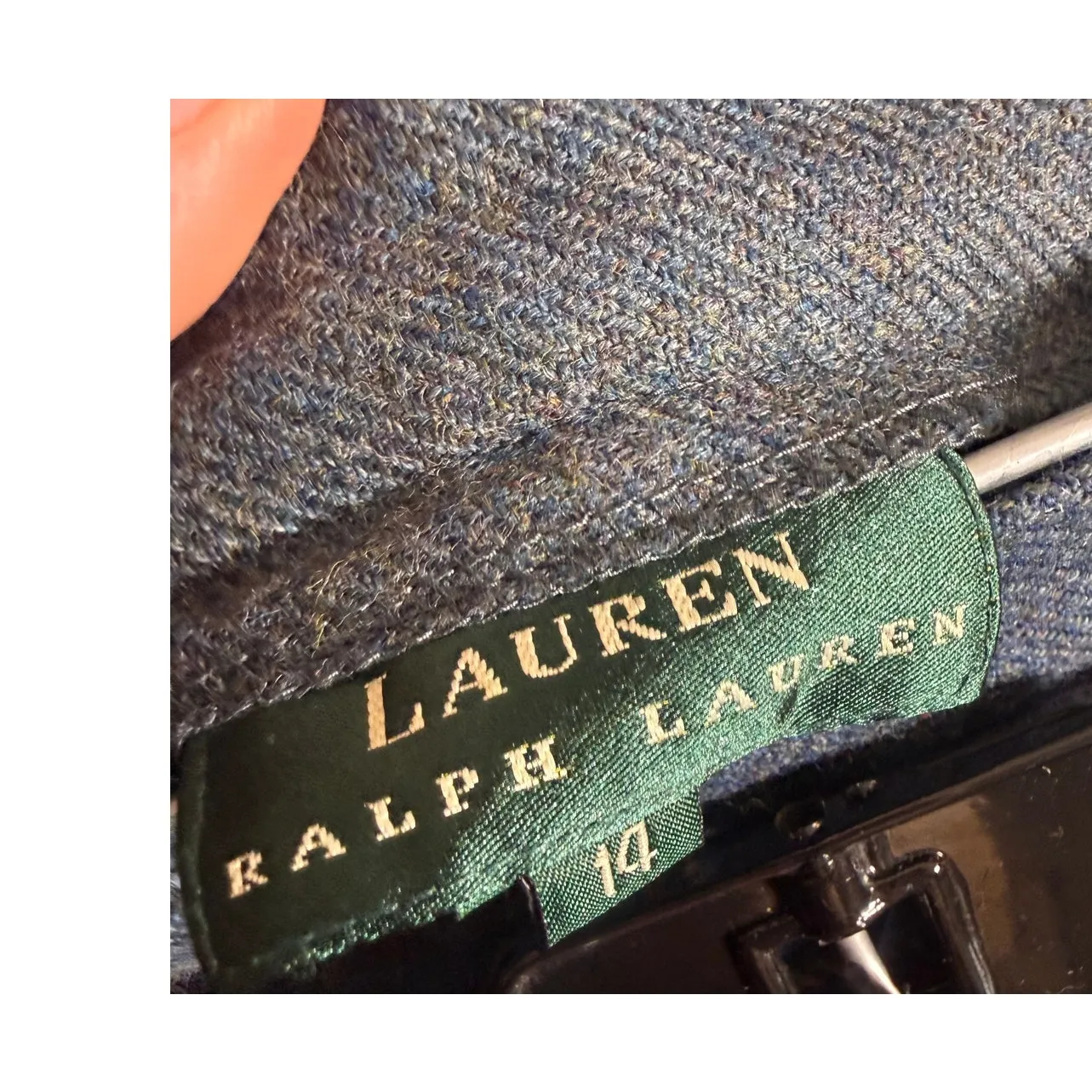 VTG Lauren Ralph Lauren Plaid Wool Fringe Skirt Women’s Sz. 14 - Image 4