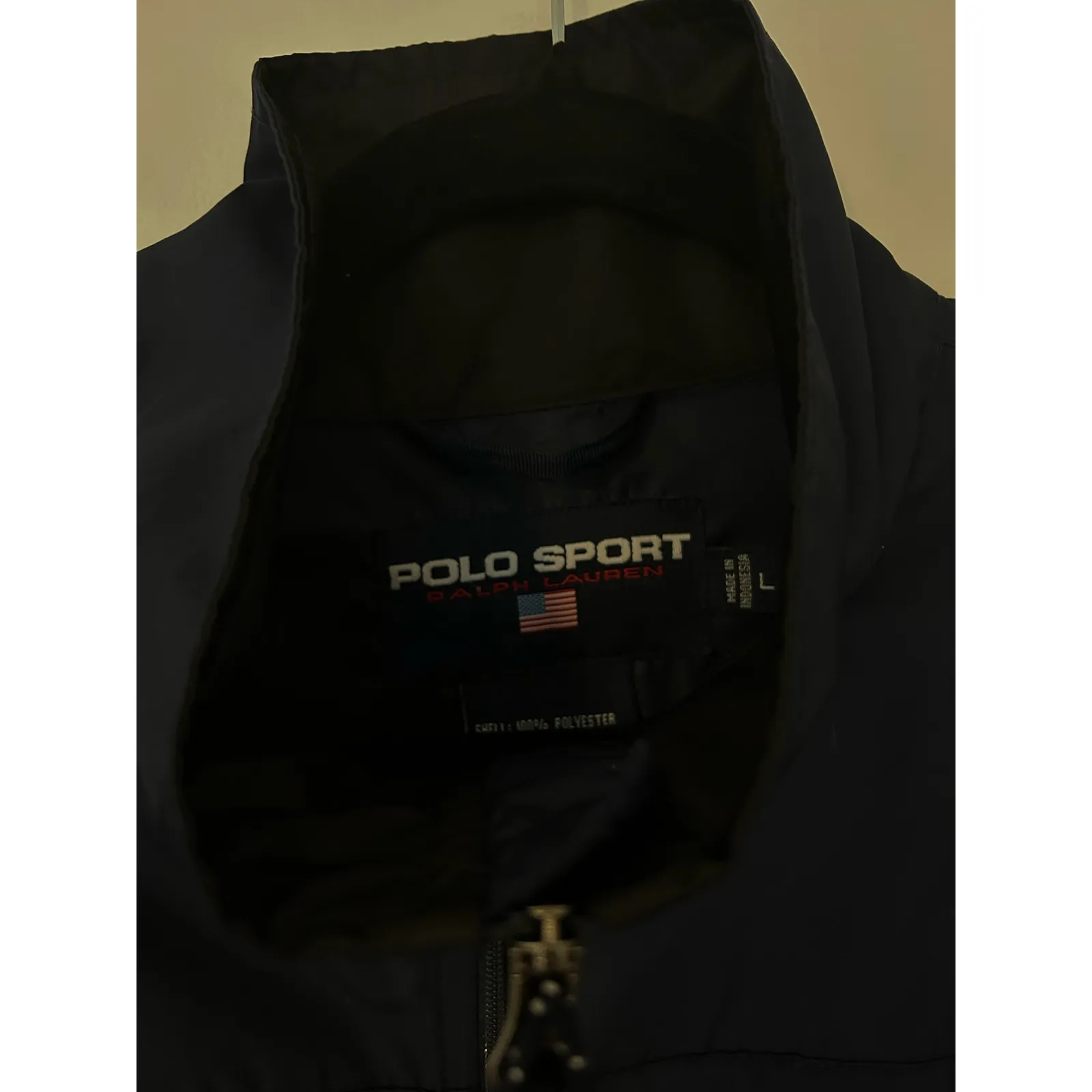 VTG Polo Sport Ralph Lauren Anorak Windbreaker Jacket 90s Y2K Princess Diana L Blue Size L - Image 4