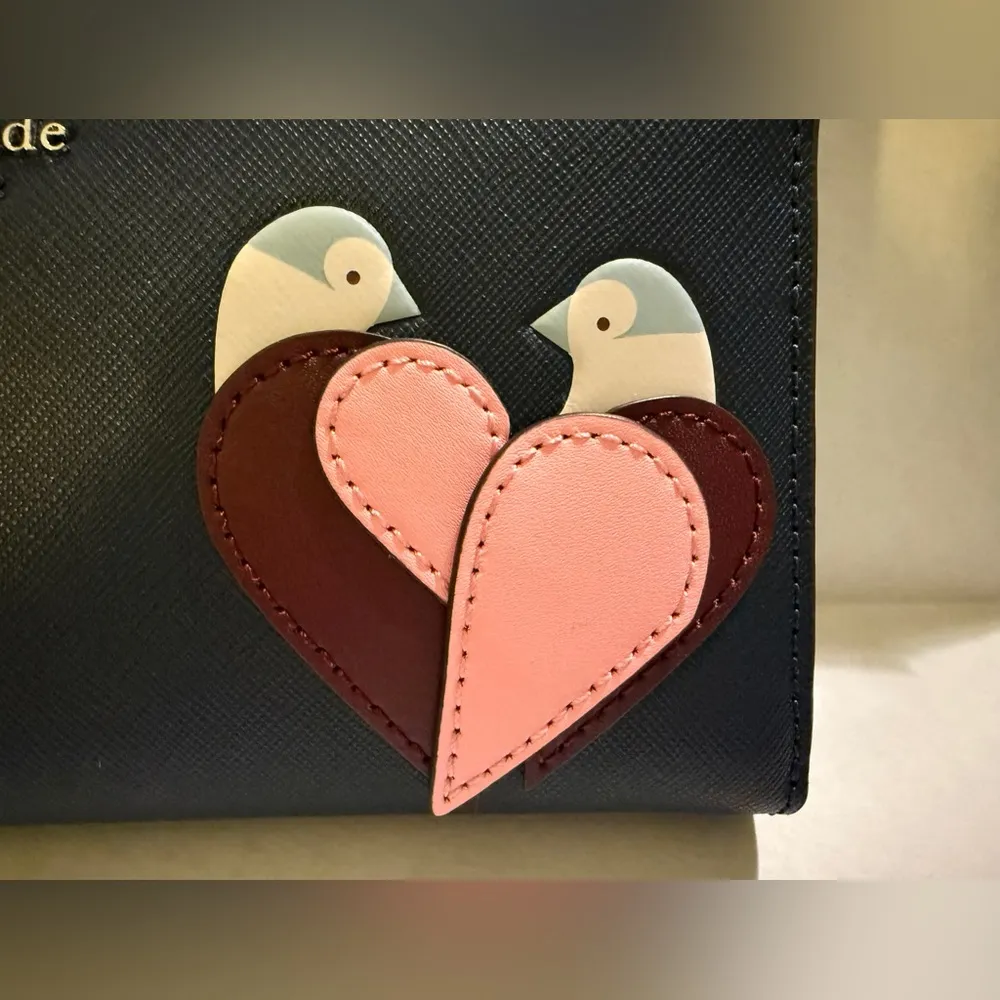 Kate Spade NY Limited Edition Large Nightcap Navy Continental Love Birds Wallet - Image 2