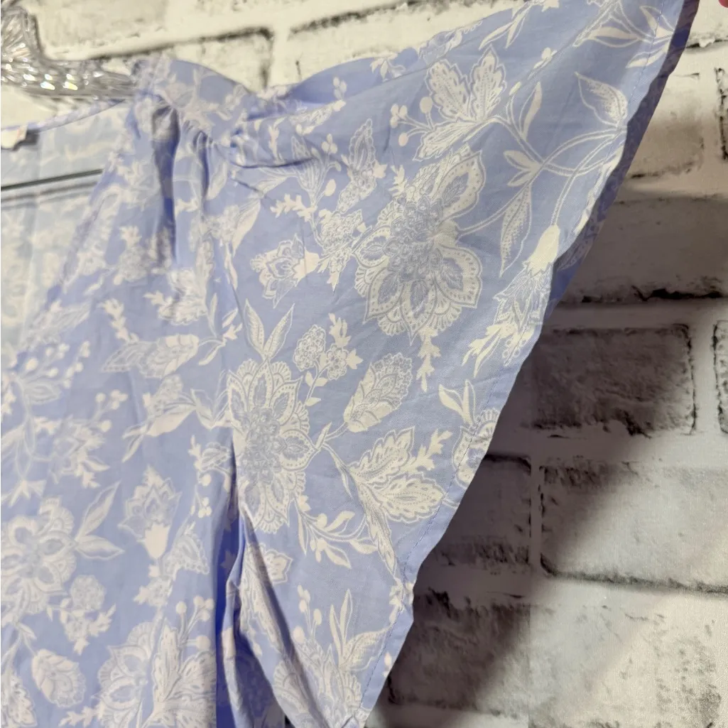 Lush Lavender Floral Tie-Front‎ Blouse - Image 4