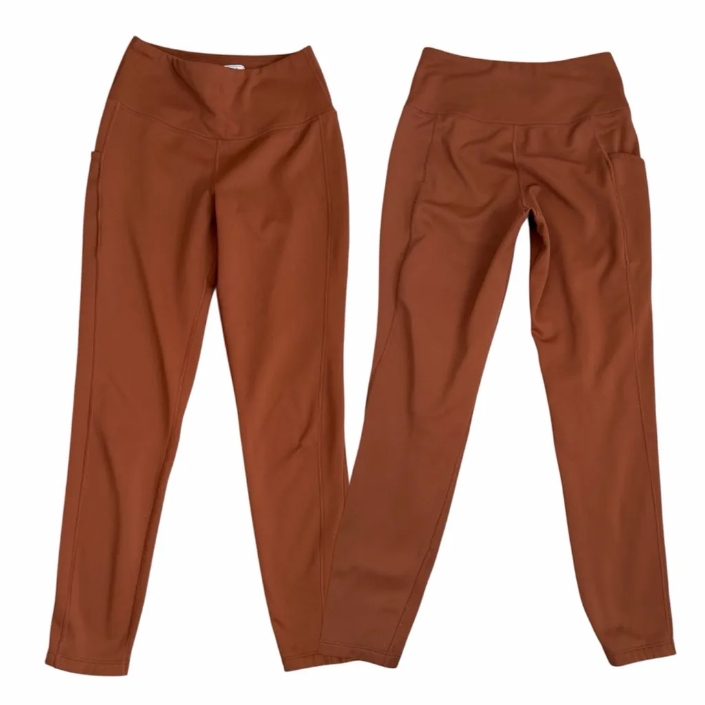 Stoic Fleece Lined Leggings Brown - Image 5