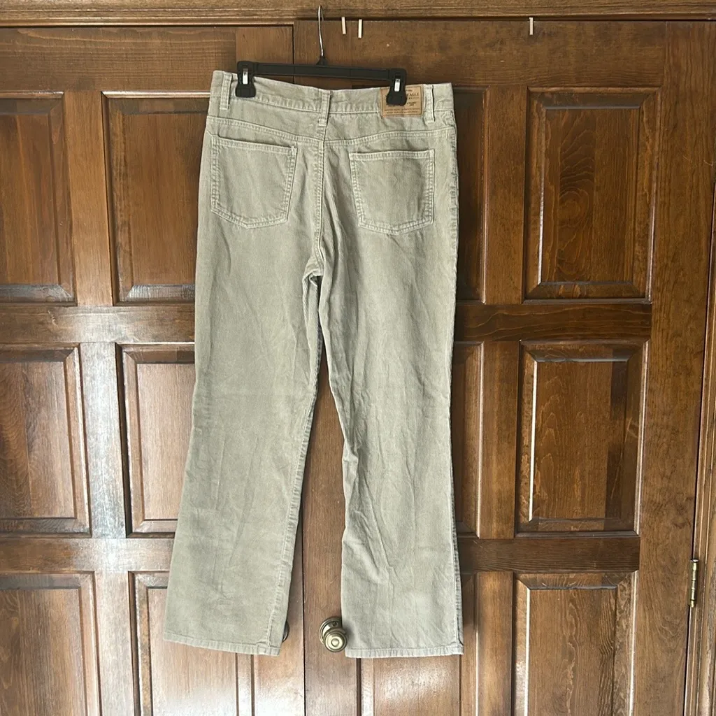 American Eagle AE Cords Beige Corduroy Button-Fly Straight Pants Size 12 32” - Image 2
