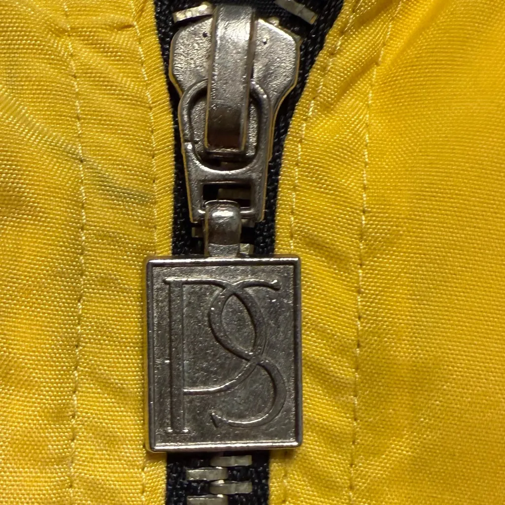 Petite Sophisticate Full Zip Windbreaker Goldenrod Yellow & Black Size Medium - Image 4