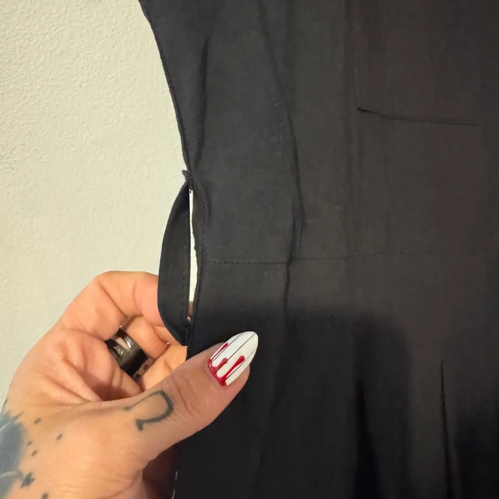 Black is Black by Alembika NWT Short Sleeve Button Down V-Neck Maxi Dress - Image 5