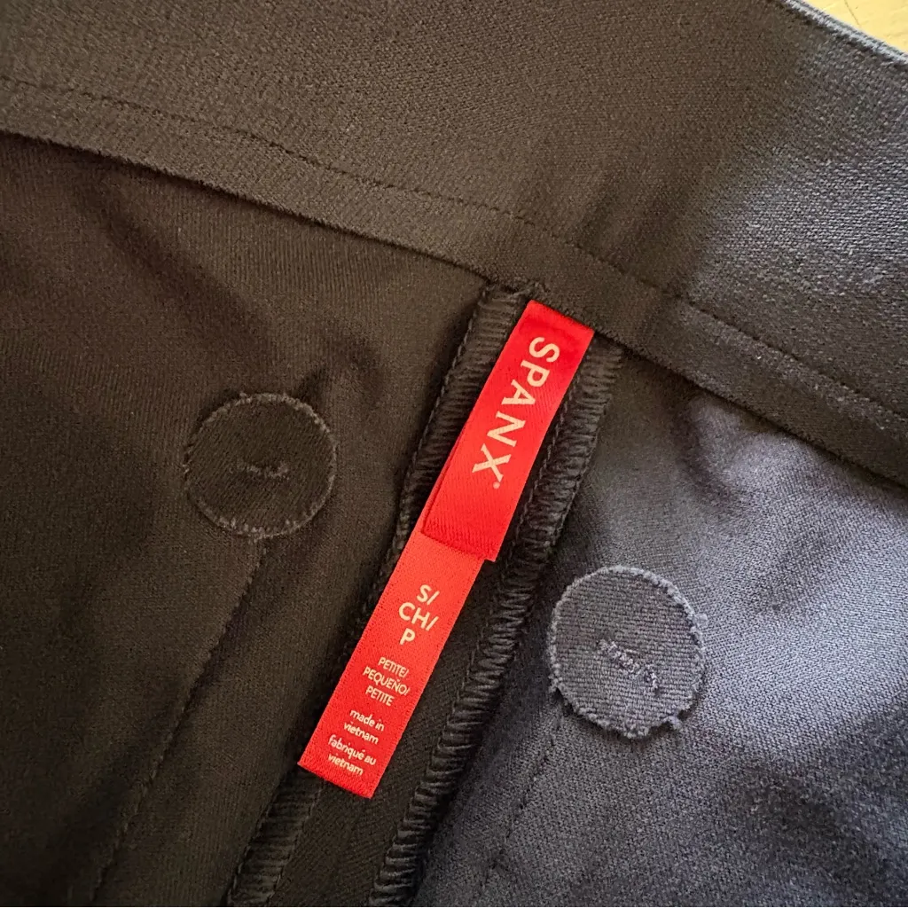 SPANX On the Go Kick Flare Pants Small Petite Navy Pull on‎ Pants - Image 4