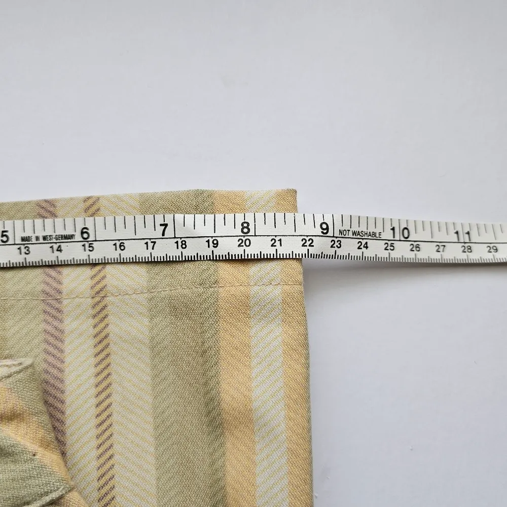 Danielle Bernstein Celedon & Jade Striped Classic Trousers Size 0 - Image 8