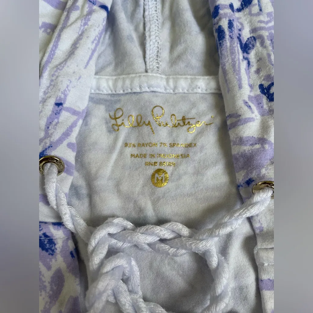 Lilly Pulitzer Purple and White Long Sleeve Dress - Image 12