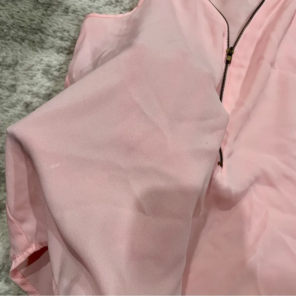 Ambiance Light Pink Zip Up Tank Top - Image 6