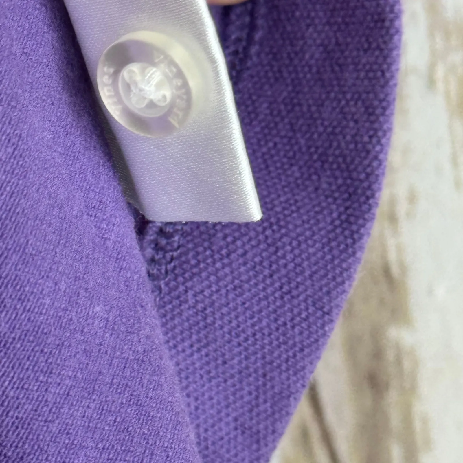 Vineyard Vines Susie Fit Polo Shirt Purple Short Sleeve Whale Logo Women's L - Image 5