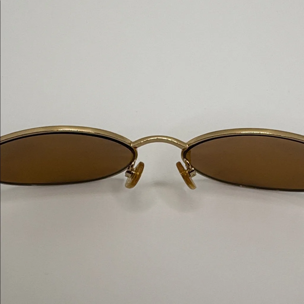 Vintage Sergio Tacchini Sunglasses Gold Brown S.T. 1047 - Image 9