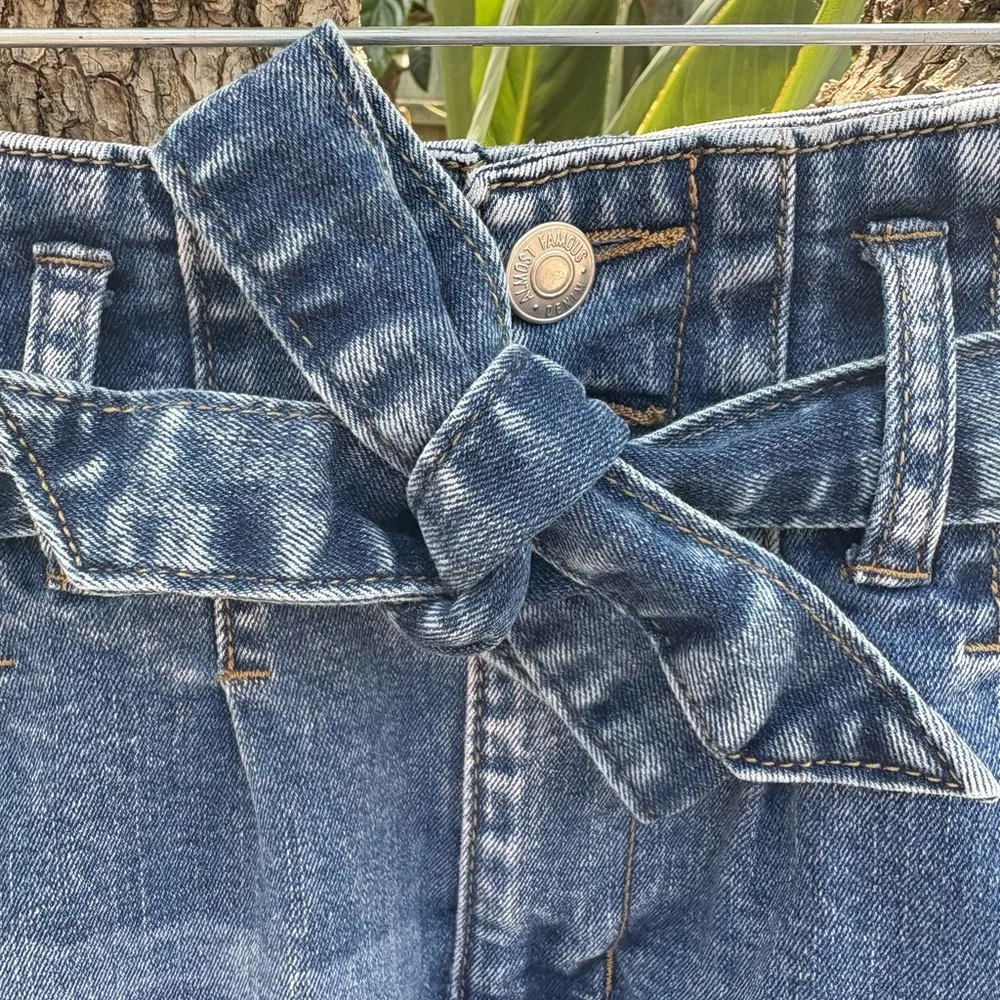 Almost Famous High Rise Paperbag Waist Denim Shorts - Image 3