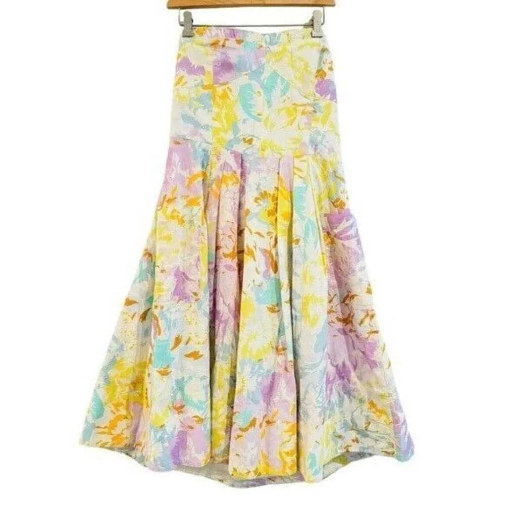 ANTHROPOLOGIE Maeve Sweetheart Corset A-Line Floral Dress Sleeveless Size LP NEW - Image 8