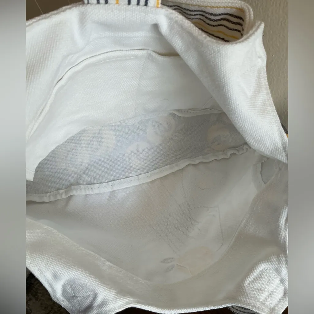 A Rare HTF Vintage Japanese Brand Shinzi Katoh Cotton Tote Handbag Bag White - Image 5