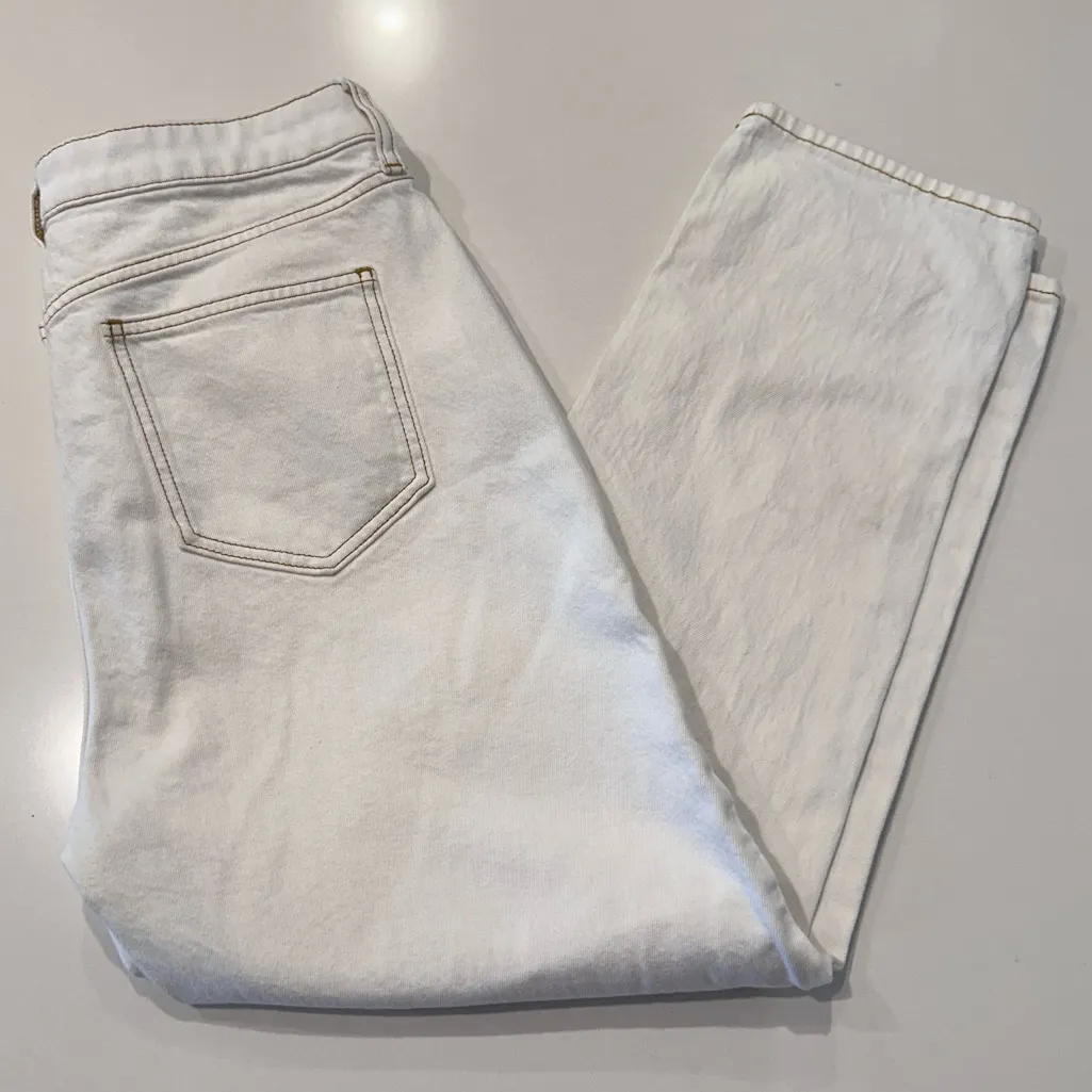 Elizabeth and James High Rise Vintage White Straight Leg Denim Jeans‎ Size 10 - Image 13