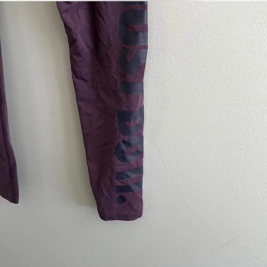 Nike Deep Purple Leggings with Just Do It Logo - Image 3