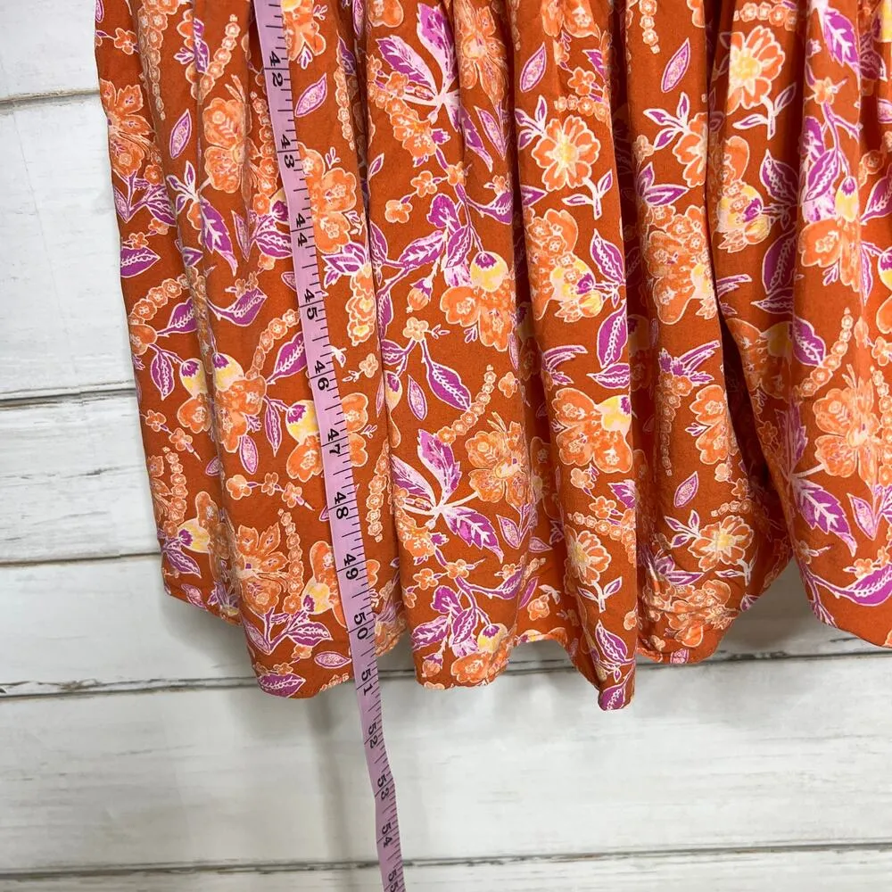 J. Crew Floral Tiered Midi Dress Size Large - Image 7