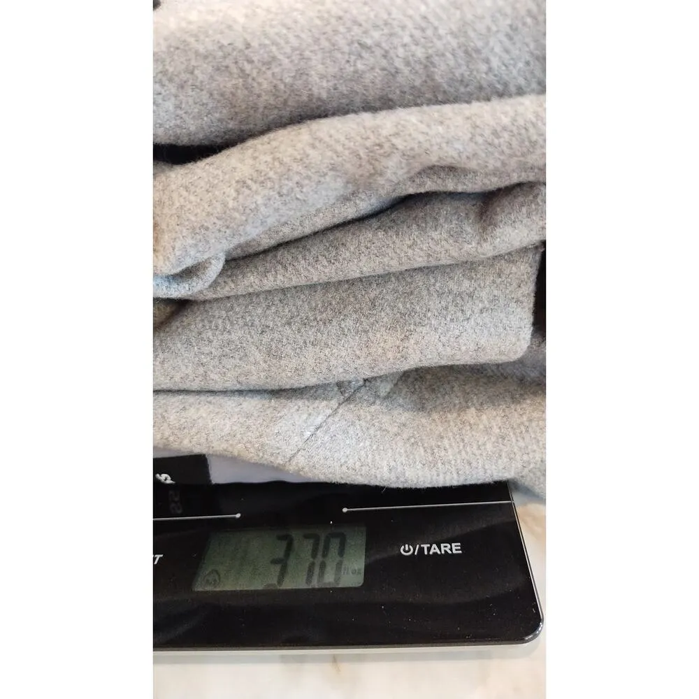 Express Wool Blend Womens Coat Small Gray Double Breasted unbelted Black Buttons - Image 13