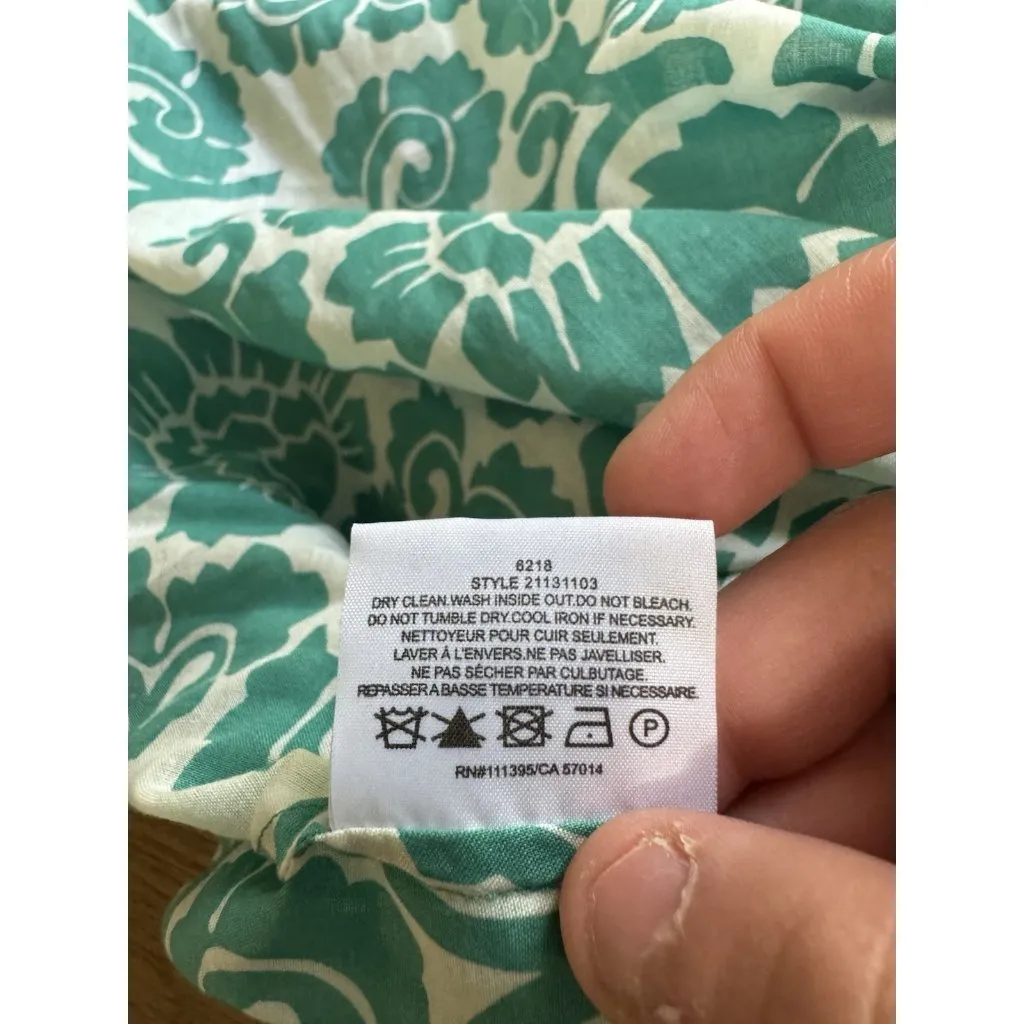 TORY BURCH Women Sz 12 Cotton Pullover Tunic‎ Top Long Sleeve Beach Tropical NWT - Image 14