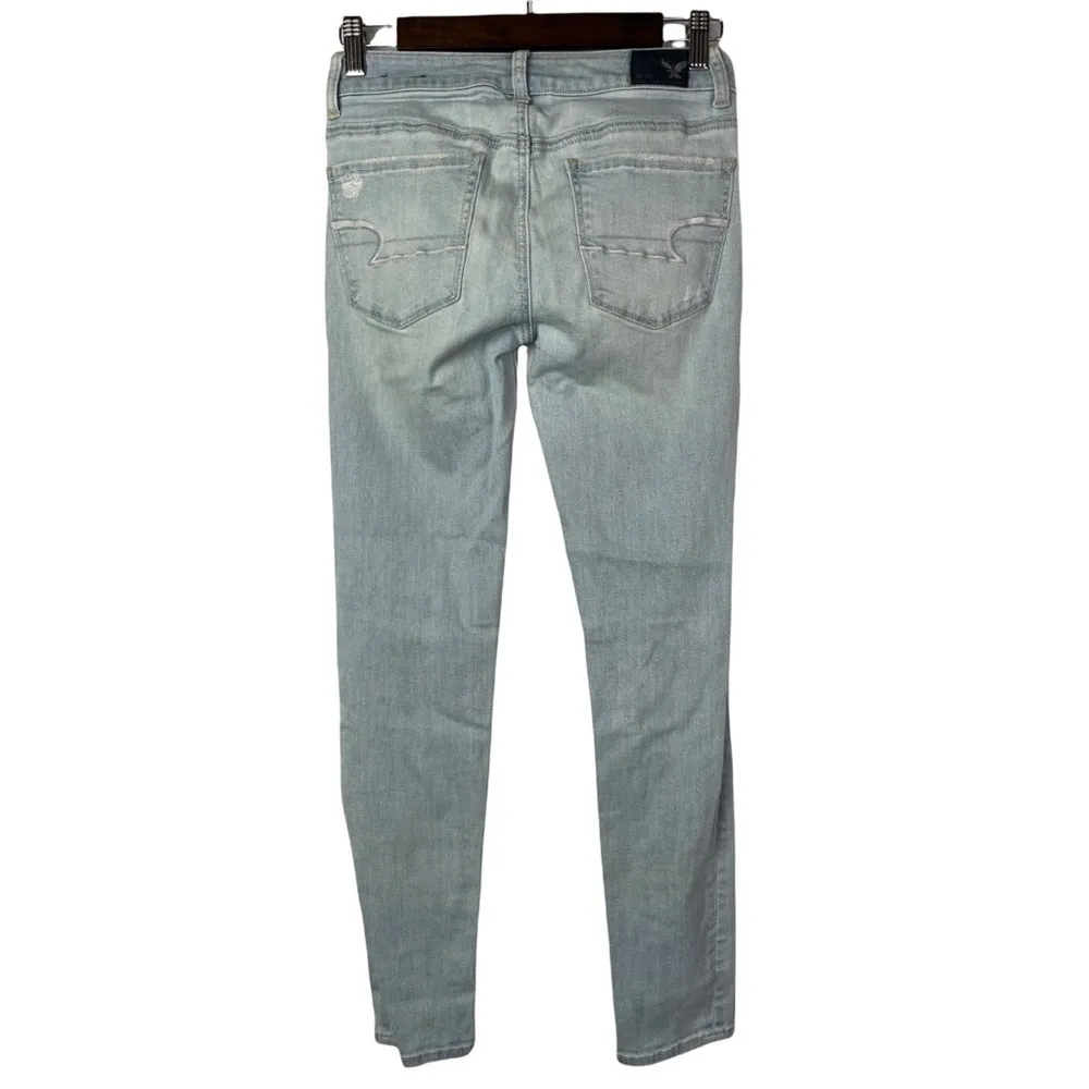 American Eagle AEO Light Wash Distressed Skinny Jeans 2 - Image 2