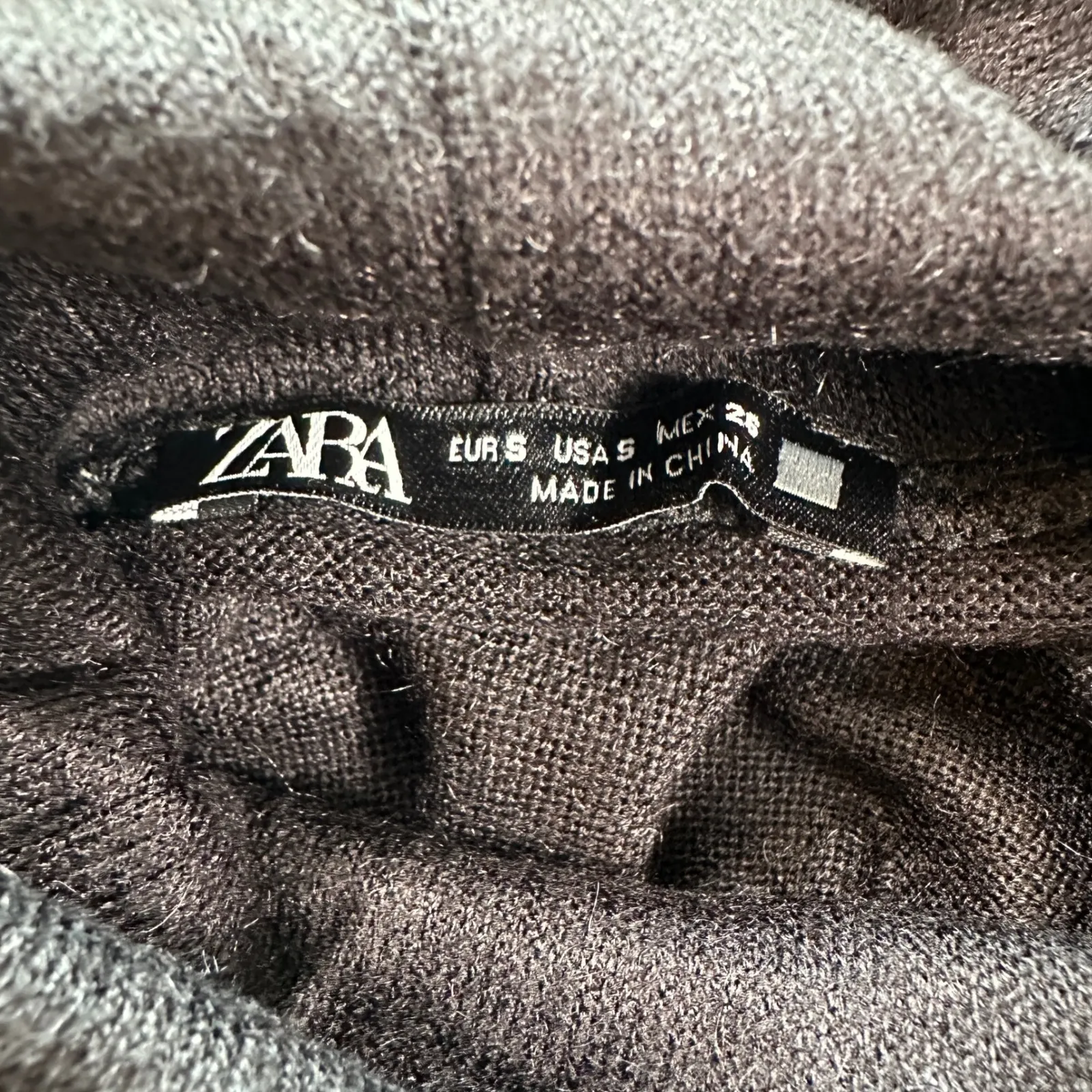 ZARA Women Turtleneck Top Small Black Long Sleeve Classic Basic Casual Shirt Tee - Image 4