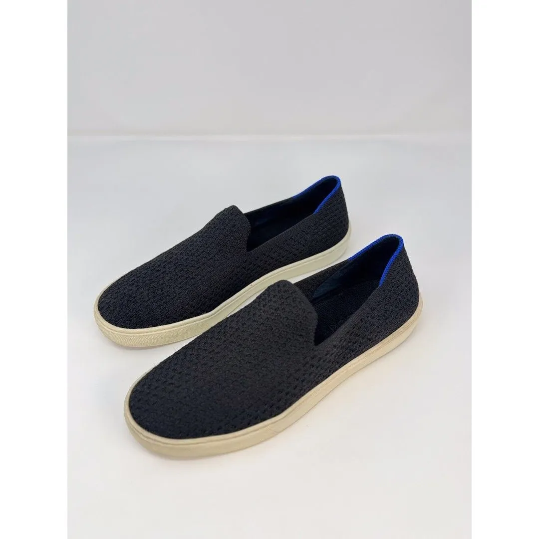 Rothys Womens Shoes Black The Original Slip On Sneakers Comfort Loafer US 9.5 Blue - Image 6