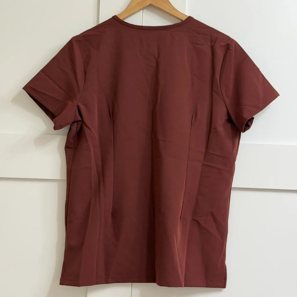 Figs Women's Catarina One Pocket Scrub Top in Walnut, Size Medium - Image 10