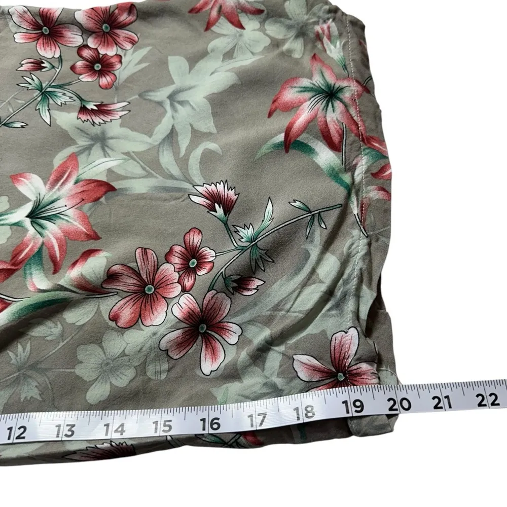 Unbranded Spring Summer Floral Green Pink Spaghetti Strap Romper Size M - Image 11