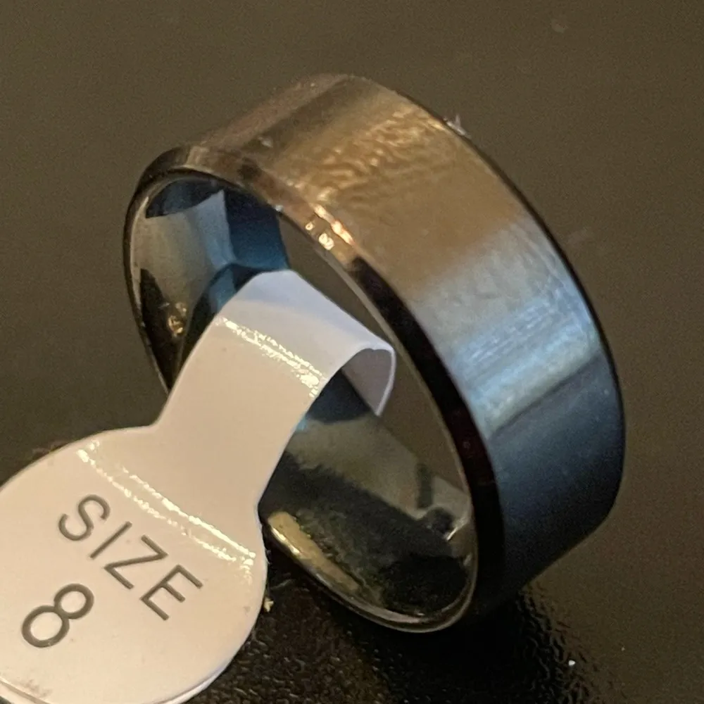 8mm carbide  black ring size 8 - Image 2
