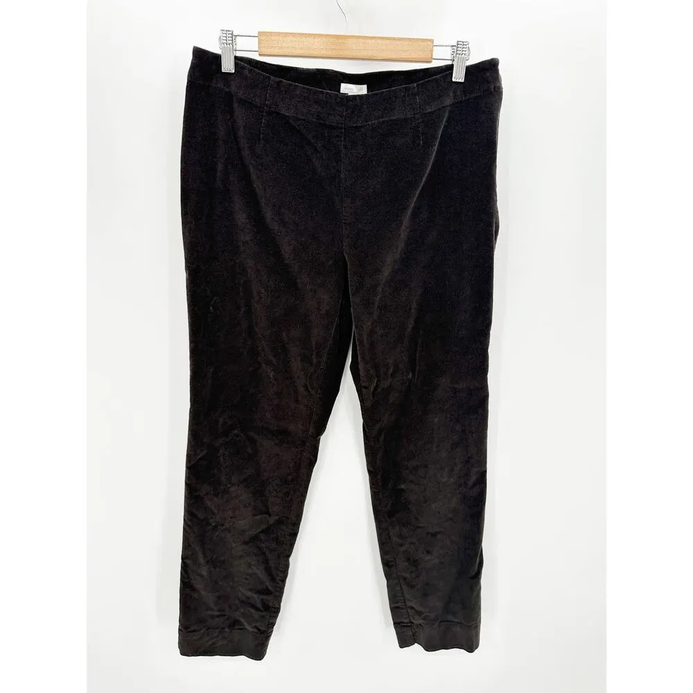J. Jill Dark Brown Corduroy Cotton Blend Side Zip Pants Women's Size 12 - Image 12