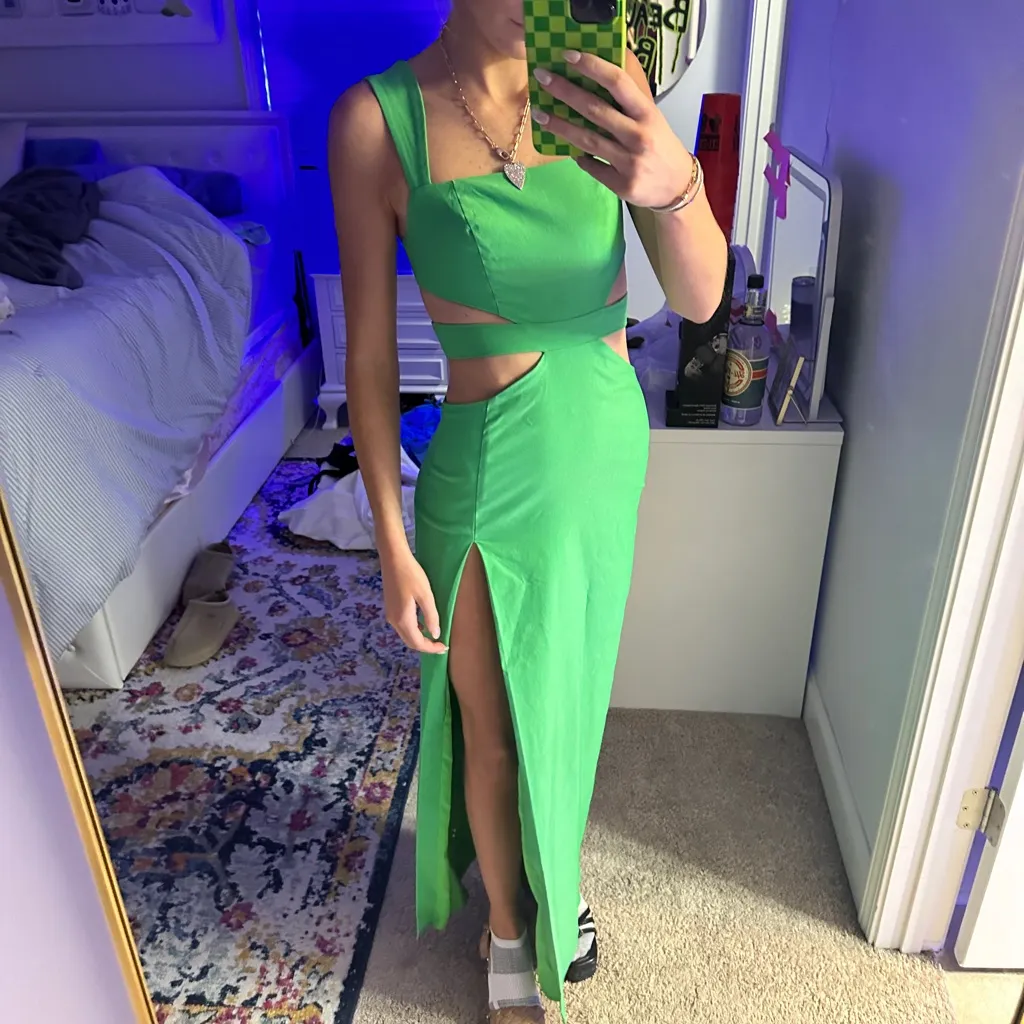 Michael Costello x REVOLVE Sadie Gown in Green - Image 2