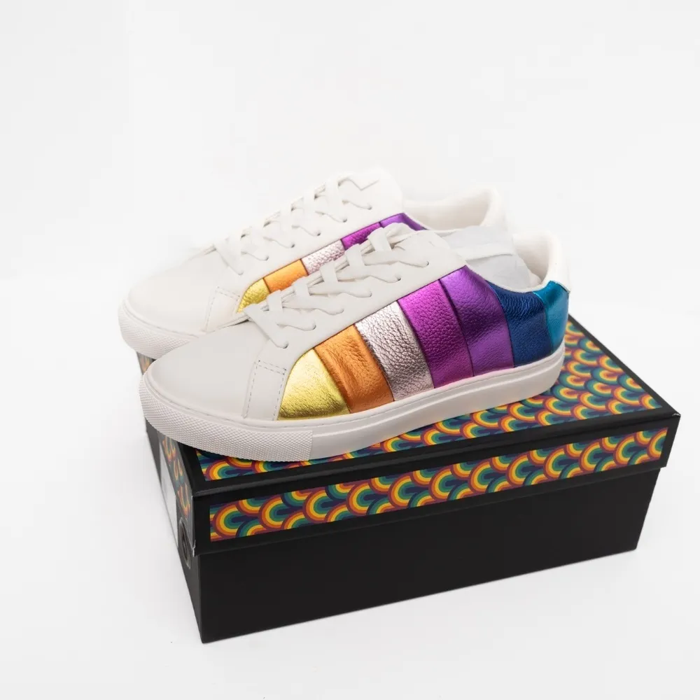 KURT GEIGER LONDON | New! Women's Lane Stripe Low-Top Sneakers - Image 5